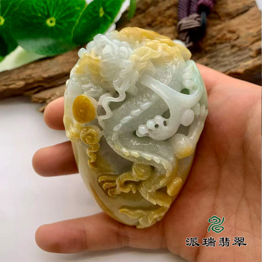 派瑞翡翠 翡翠手把件 糯种 皇家绿 商品图2