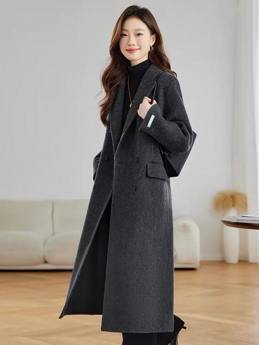 恒源祥！！澳洲超细羊毛长款双面尼大衣-喜出 商品图2