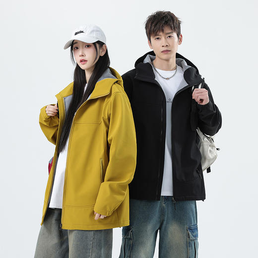 【Schenvega--软壳机能夹克】防水防风、防油防污、抗寒保暖、防刮轻便、不挑年龄、不挑场合、男女同款、单穿/内搭都可！ 商品图4