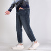 DRONKOO 2025 正常腰左袋绣线织唛底磨毛厚牛仔长裤 商品缩略图2