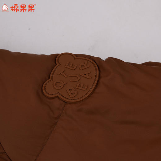 棉果果冬季新品男童涤丝纺羽绒保暖加厚棕色小熊长款羽绒服M402102925602 商品图2