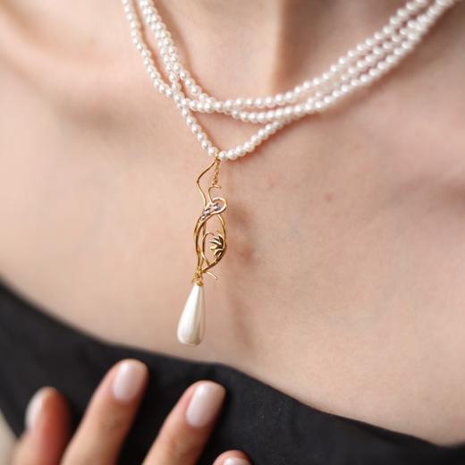 Victoria维多利亚系列｜百灵鸟铃兰花项链 商品图7