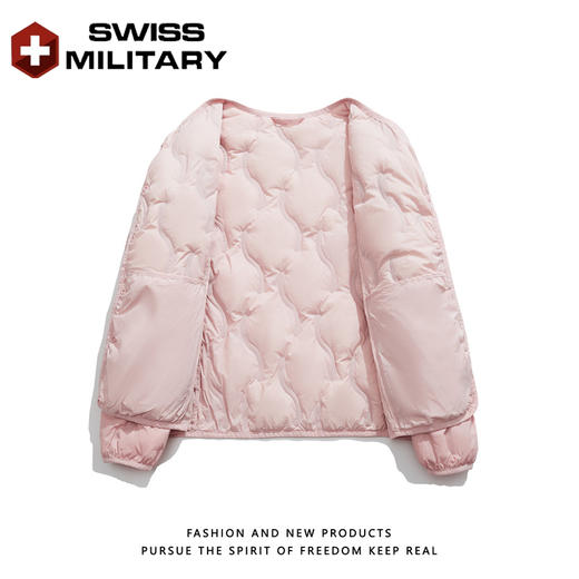 瑞士军工SWISS MILITARY秋冬季新款轻薄羽绒服男女款白鸭绒圆领羽绒服外套 商品图3