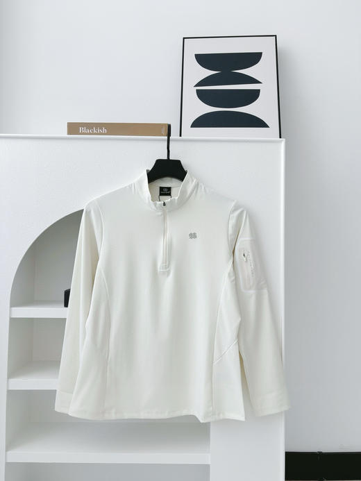 点此购买 可隆秋冬季女款半拉链速干运动内搭半拉链长袖T恤 qk 334146 商品图2