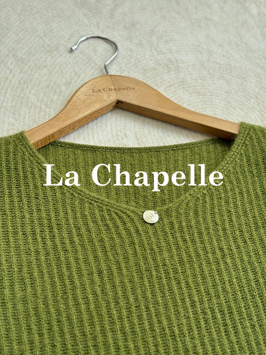 专柜实拍【兔毛+山羊绒+绵羊毛】拉夏贝尔/La Chapelle高品质混纺~超软糯超亲肤！氛围感V领针织毛衣 商品图4