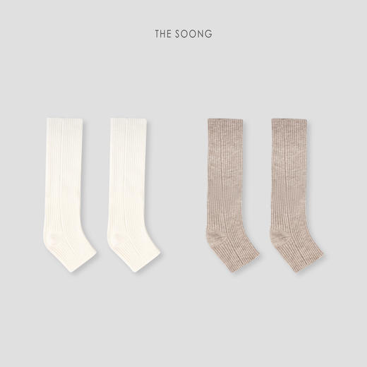 THESOONG极简抗起球腈纶双针竖坑条百搭线条感袜子HWZB8107 商品图0