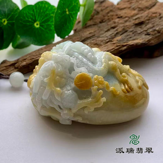 派瑞翡翠 翡翠手把件 糯种 皇家绿 商品图3