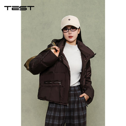 冬上新保暖时尚宽松舒适立领短款羽绒服2254035 商品图0