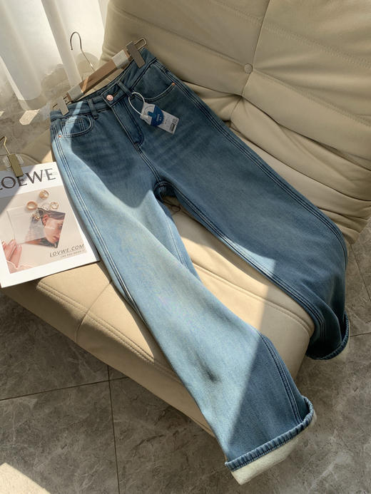 加绒窄版直筒裤 商品图2