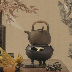 万仟堂雅士茶釜·烧水炉熟铁多功能香薰炉