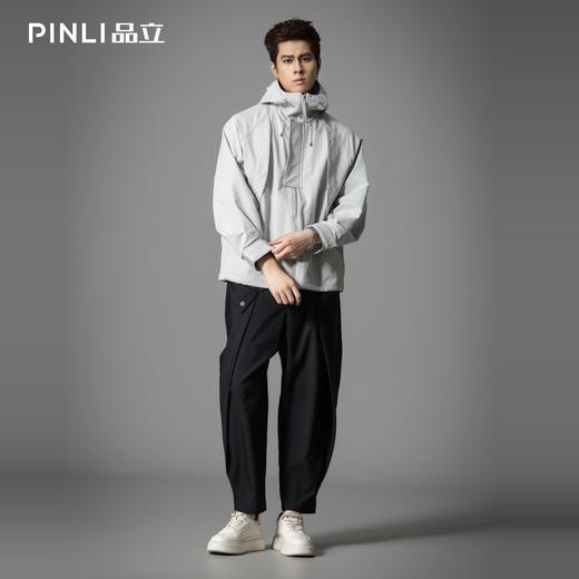 PINLI品立2025秋季新款男士宽松连帽休闲夹克工装茄克外套上衣潮GD253104007 商品图1