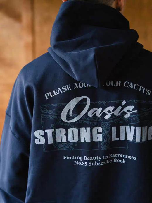 GYOZA PASTA/GP25AW-C059/康利数码印花远红外锁温三针五线重磅宽松加绒连帽卫衣 商品图4