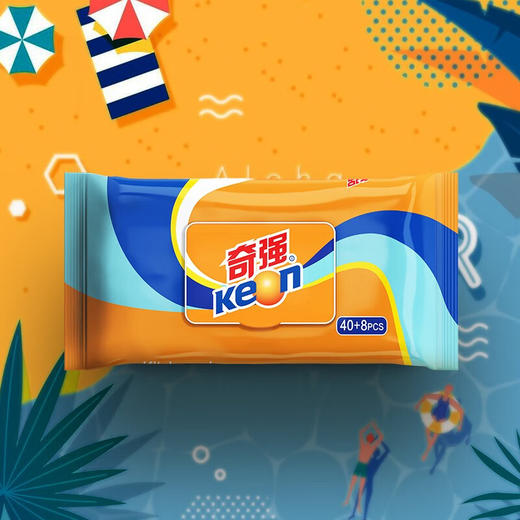 【分仓直发包邮】奇强厨房湿巾48片/包*4包 商品图2