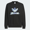 Adidas阿迪达斯SWEAT CREW 男子毛圈布格纹印花运动宽松卫衣套头衫KC0116 商品缩略图3