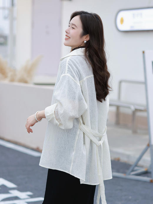 一姐私服 一衣穿四季 独特肌理澳洲羊毛衬衫 商品图4