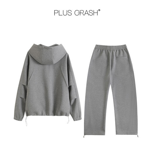 PLUS CRASH2025冬季加厚空气层松弛百搭保暖宽松多片裁剪男女套装 商品图4