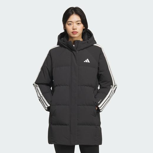 Adidas阿迪达斯MID LENGTH DOWN JACKET 女子中长款三条纹羽绒服600蓬鸭绒KC2486 商品图4