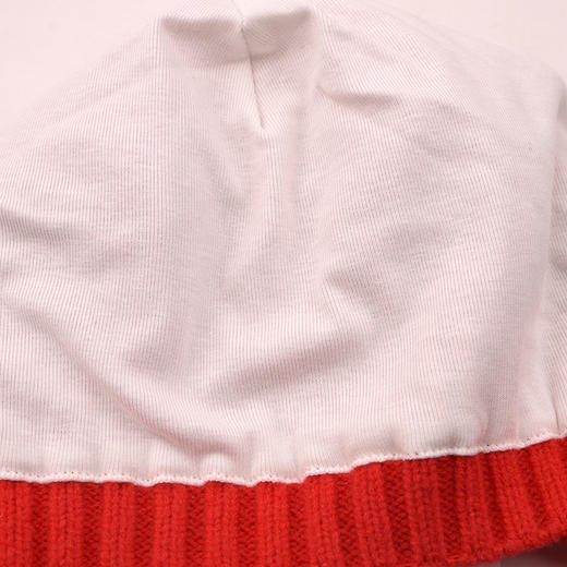 棉果果男童女童可爱红色喜庆喜乐毛线帽M404400500108 商品图2