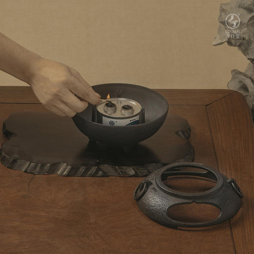 万仟堂雅士茶釜·烧水炉熟铁多功能香薰炉 商品图7