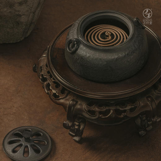 万仟堂雅士茶釜·烧水炉熟铁多功能香薰炉 商品图5
