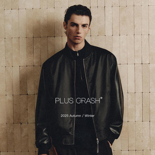 PLUS CRASH2025冬季老钱风拼接Pu飞行服棒球羽绒服保暖夹克外套 商品图1