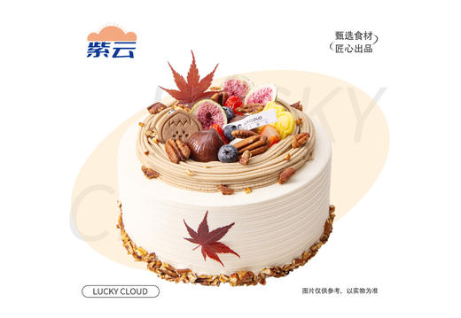 （多规格）事事顺栗蛋糕优质动物奶油乳香纯正，搭配蓬松戚风胚，口感细腻温润，与坚果、无花果装饰相辅相成，经典又美味。 商品图0