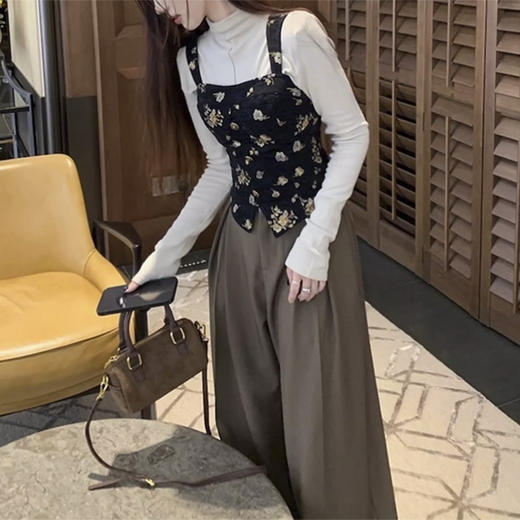 裁缝学苑AH84法式马甲背心纸样套装女装新款复古港风三件套服装打板 商品图1