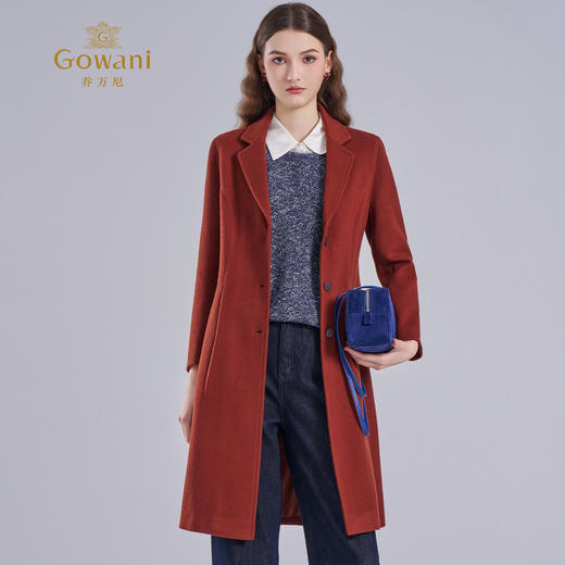 【羊绒】乔万尼新款羊毛羊绒大衣高级感保暖长外套EI4A551 商品图2