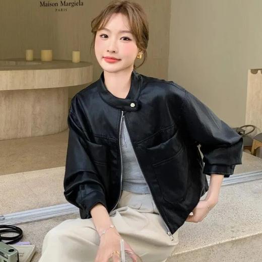格桑米Gesamy仿小羊皮皮衣 | 松H型小短款版型，一件穿出柔酷大女主 商品图0