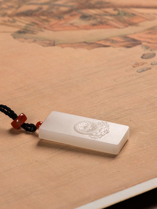 和田玉雕观音牌挂饰 商品图2