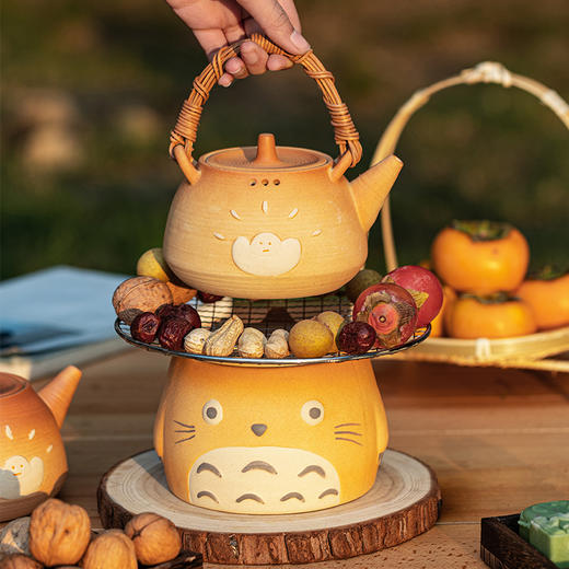 摩登主妇招财猫煮茶炉围炉煮茶器具全套家用电陶炉茶壶茶具烤火炉套装 商品图1