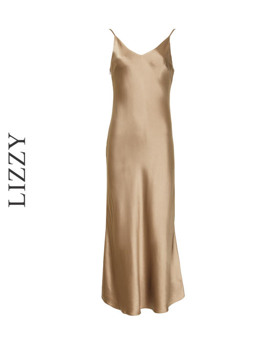 LIZZY优雅气质显瘦修身百搭吊带包臀开叉吊带连衣裙8086 商品图5