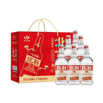 出口小方瓶 经典红标 永丰牌 清香型白酒 42度 500ml*6瓶 北京二锅头 商品图3