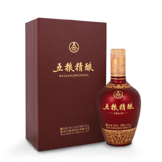 五粮液 五粮精酿·皮盒 52度 浓香型白酒 500ml 商品图0