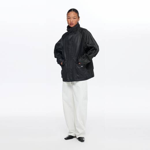 oneup洗水皮感立领拉链外套（男女同款） 商品图6