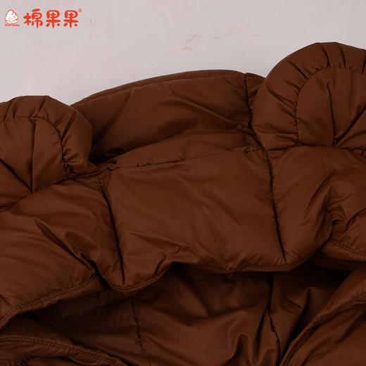 棉果果冬季新品男童涤丝纺羽绒保暖加厚棕色小熊长款羽绒服M402102925602 商品图3