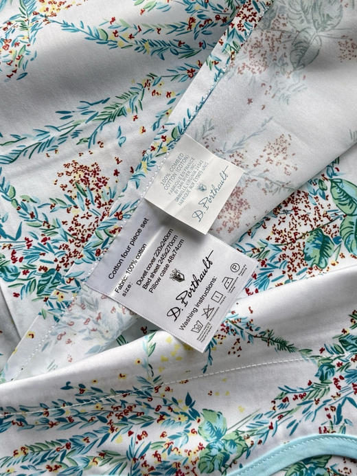 巴黎奢牌D.Porthault床品。四件套 【花枝蔓叶】【蓝黄花】 商品图8