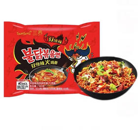 三养 倍辣超辣火鸡面方便面 泡面（红袋装）140g/袋