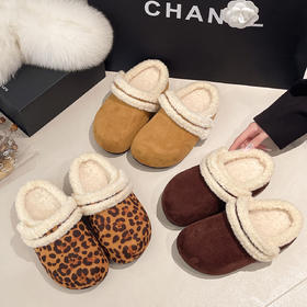 【法式超火网红风❗️勃肯鞋加绒保暖棉鞋】毛毛鞋2025冬季外穿棉鞋女，亲肤内里软糯Q弹吸汗排气，懒人一脚蹬平底女鞋搭扣棉勃肯室内女鞋L