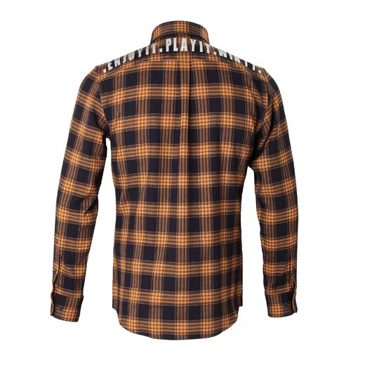 Marco Azzali 黄色格子长袖衬衫 CC55198B8 商品图1