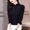 KQL B41N659半高领蕾丝打底衫加绒加厚保暖上衣洋气小衫 商品缩略图0