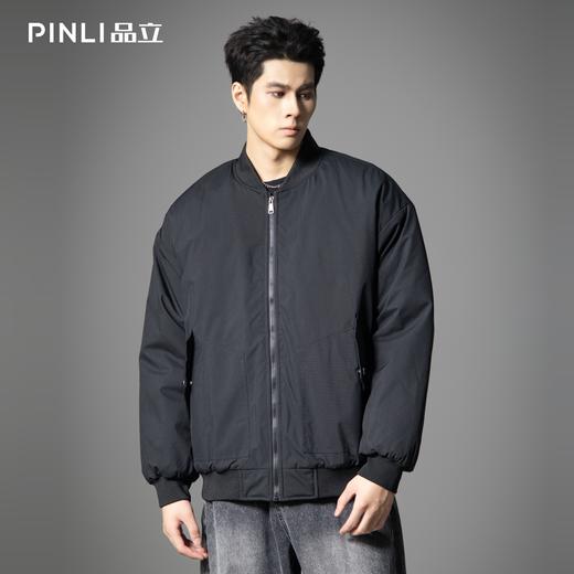 PINLI品立2025冬季新款男士宽松抗皱棒球领短款棉服棉衣茄克外套GD253105165 商品图3