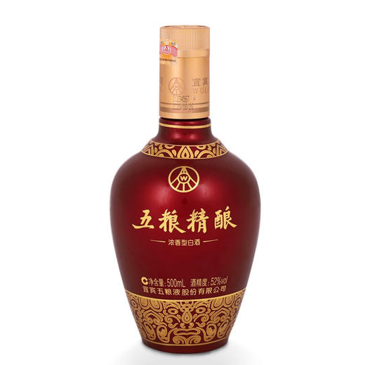 五粮液 五粮精酿·皮盒 52度 浓香型白酒 500ml 商品图2