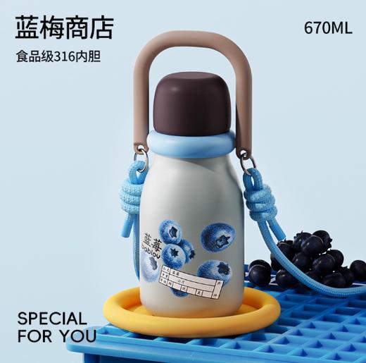(包邮)花伴森bablov提手双饮保温杯670MLFruit果果（六种颜色） 商品图1