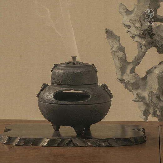 万仟堂雅士茶釜·烧水炉熟铁多功能香薰炉 商品图10
