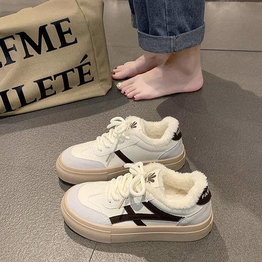 【YW】无忧购时尚休闲保暖百搭鞋子冬季高颜值厚底德训鞋8831M（3-5天发货） 商品图6