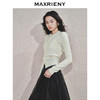 MAXRIENY精致优雅织带针织外套24冬款修身显瘦长袖上衣女小衫内搭(货号:MS85JA779) 商品缩略图2