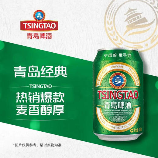 【啤酒】青岛啤酒 经典啤酒11°P 330ml/听 商品图0