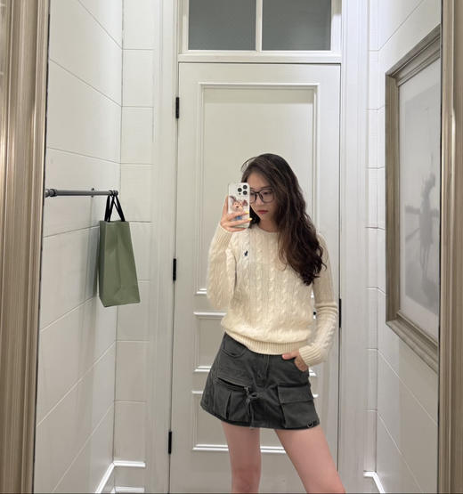 原单拉夫*伦女士羊绒绞花针织毛衣103103 商品图5