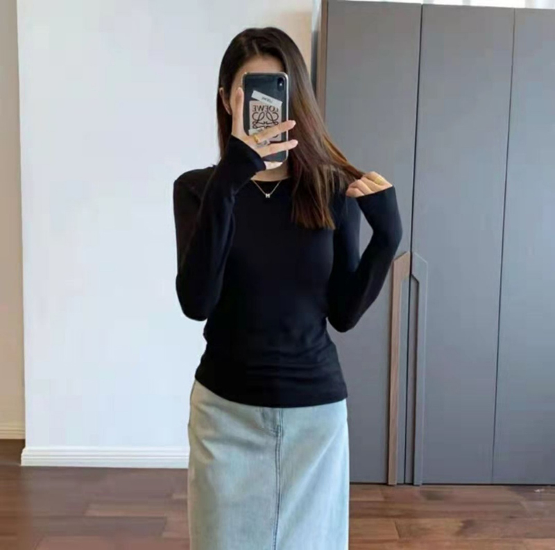 单拍一件不发！79元两件【喵小仟 多色羊毛美雅碧蛋白精华打底衫】圆领/半高领 秋季长袖打底衫 小众修身